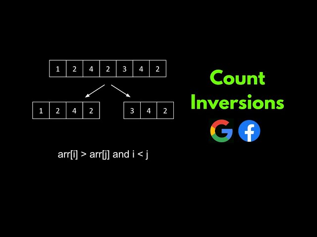 Count Inversions in an Array | Explained with Animation | Merge Sort Method