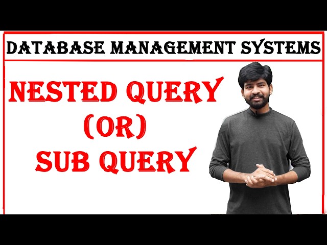 nested query or sub query in sql with examples  | database management systems | unit 3 | dbms