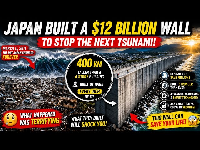 Japan Built a $12 Billion Wall to Stop the Next Tsunami 😱 | The World's Greatest Engineering Wonder