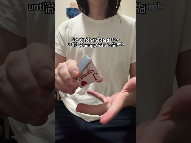Gambit card trick tutorial ( card spring ) #cardistry #magic #fyp #marvel #gambit #tutorial