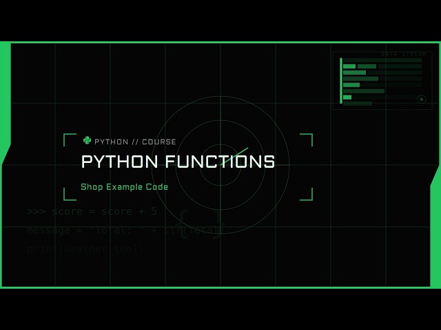 Python Basics #8 - Functions