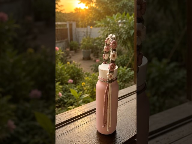 Macrame Flower Bottle Strap| Easy DIY
