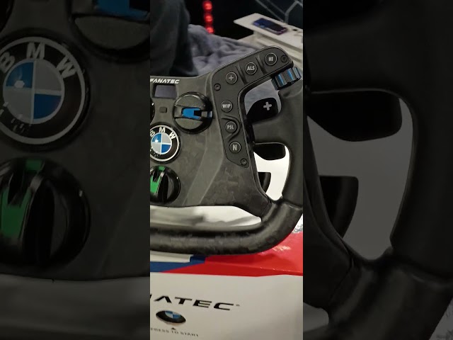 If you missed out on seeing the new BMW wheel from Fanatec, here it is at Sim Racing Expo