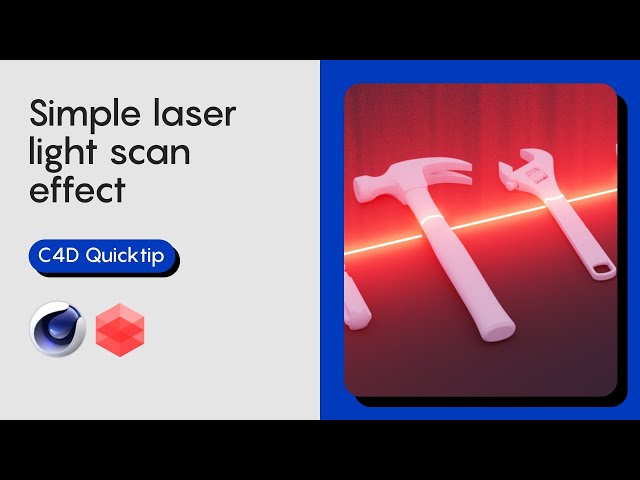 Fast and easy laser scan effect | Beginner | Cinema 4D | Redshift