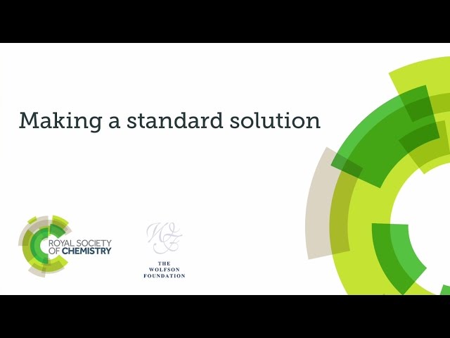 Practical skills assessment video - titration - standard solution