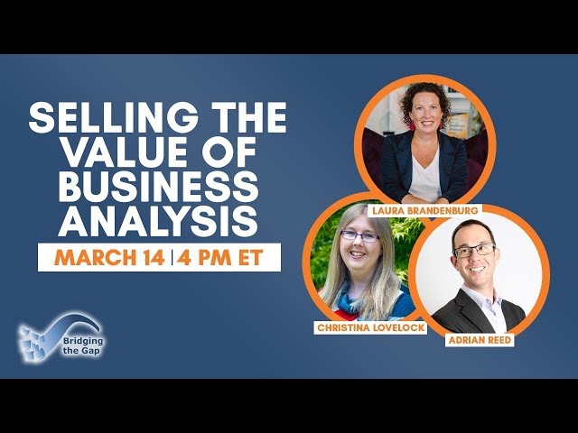 Selling the Power & True Value of Business Analysis | Insights from the Experts