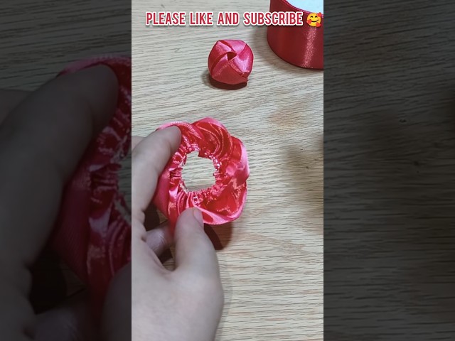 Amazing ribbon flower trick/DIY Satin Ribbon flowers /How to make ribbon Flowers #shorts #craft #diy
