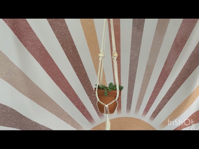 Simple macrame plant hanger | beginner macrame | square knot | spiral knot