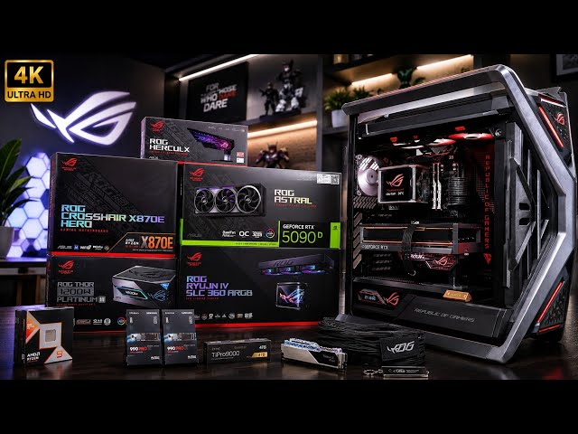 DREAM ASUS ROG ASTRAL RTX 5090D GAMING PC BUILD | RYZEN 9 9950X3D | ASUS ROG Hyperion GR701 