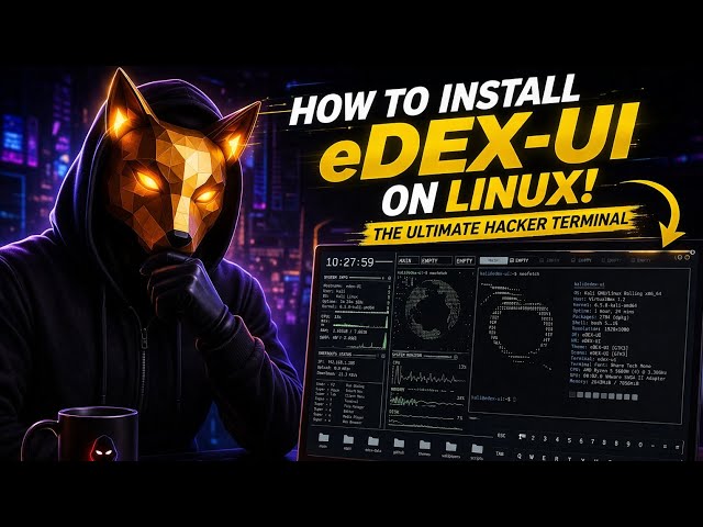 How to Install eDEX-UI in Kali Linux (Hacker Style Terminal UI 😎)