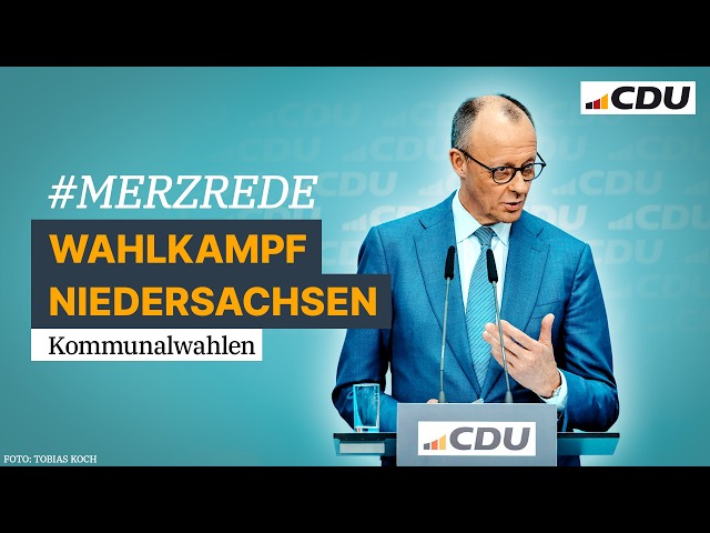 Friedrich Merz at the local election campaign in Lower Saxony