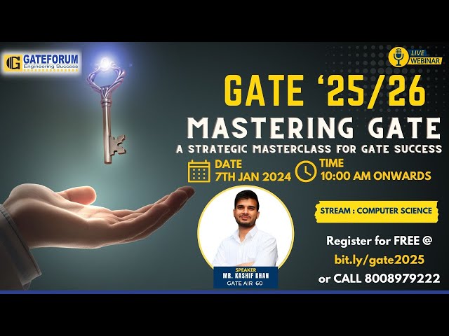 GATE 2025 | Computer Science Engineering | GATE Mastery Session