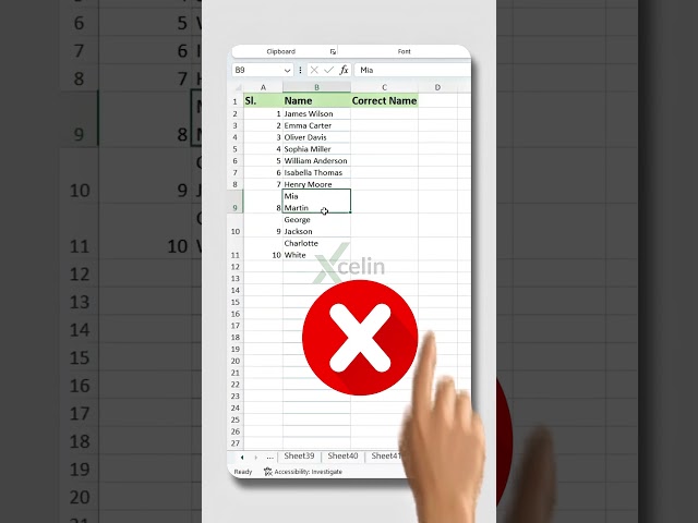 Clean Messy Names in Excel #shorts