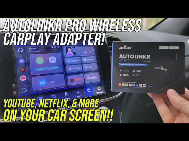 Testing the AUTOLINKR Pro Wireless Carplay Adapter - YouTube and Netflix on your Car Screen!