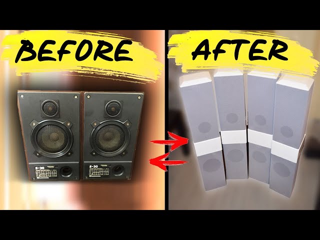 DIY home cinema made out of old speakers