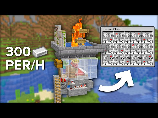 Minecraft 1.21+ Easy Iron Farm Tutorial - 300 Per Hour