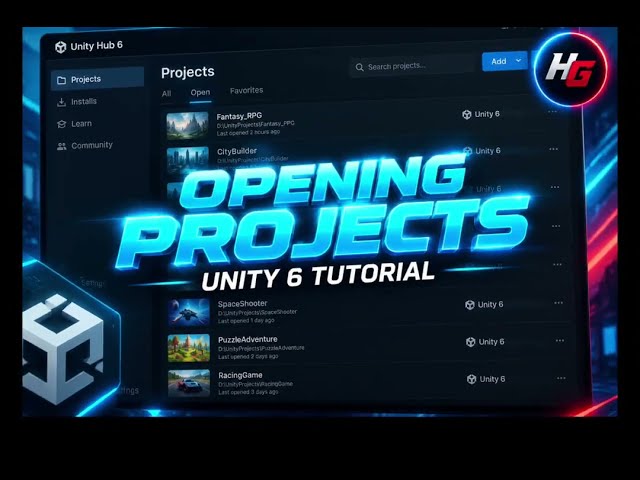 How to Open Projects in Unity 6 | Unity 6 Beginner Tutorial
