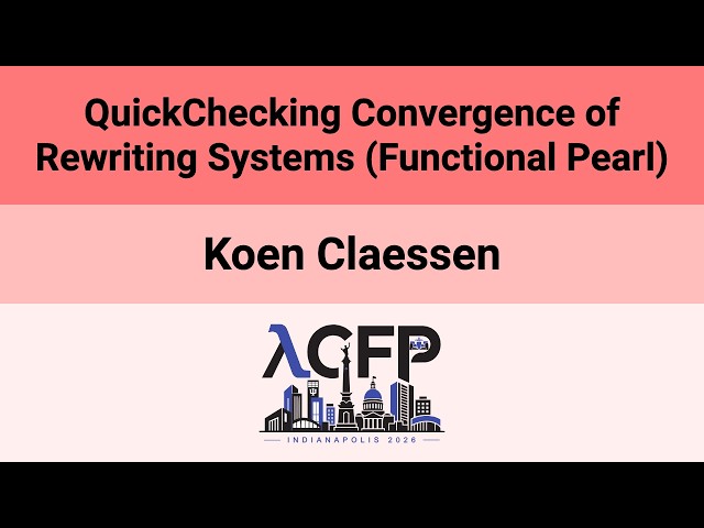 [ICFP'26] QuickChecking Convergence of Rewriting Systems (Functional Pearl)