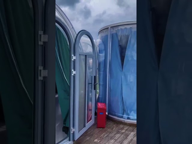 The ultimate glamping upgrade is here!  #travel #glamping #domelife #tinyhouse #camping