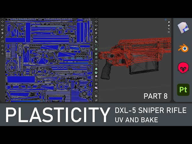 Plasticity | Tutorial | DXL-5 Sniper Rifle game-ready modelling | PART 8 | NO COMMENTS