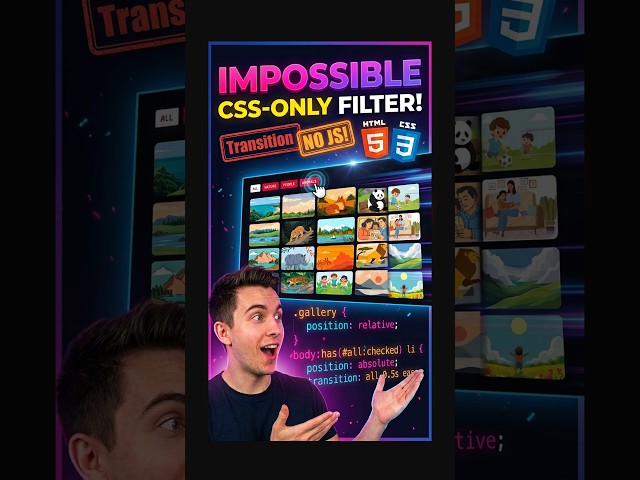 CSS Only Impossible Filter Gallery Transitions in 30 Seconds!