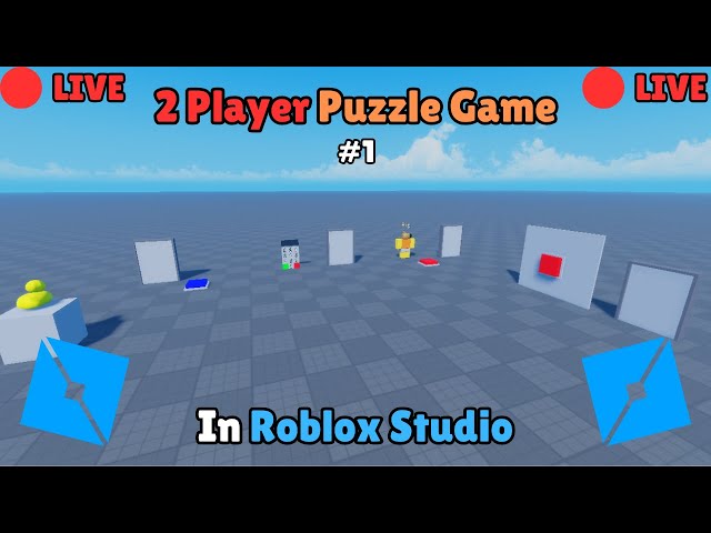 Working on my 2 Player Puzzle Game in Roblox Studio LIVE | #1