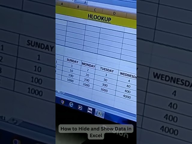 #How to Show and Hide Data in Excel...@animatedanalysis