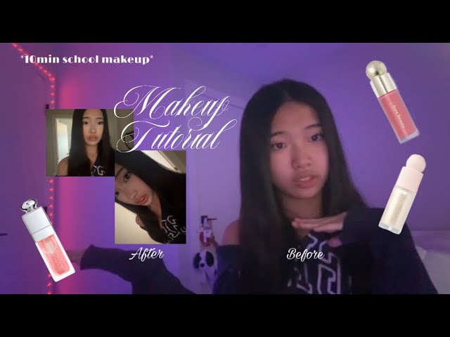 MAKEUP TUTORIAL *EXCEPT IM BROKE AS HELL* 5min school makeup tutorial