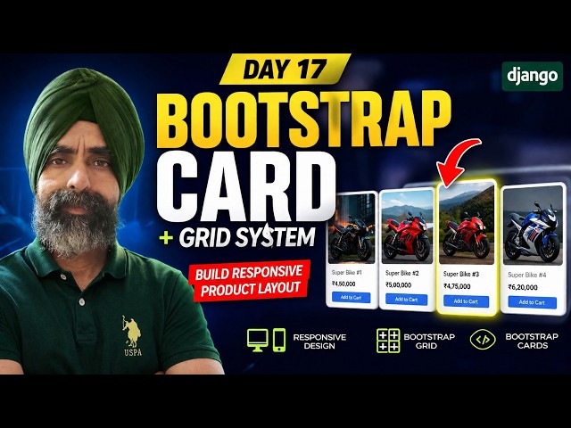 Bootstrap Cards Explained with Grid | Build Responsive Product Cards in Django | Day 17