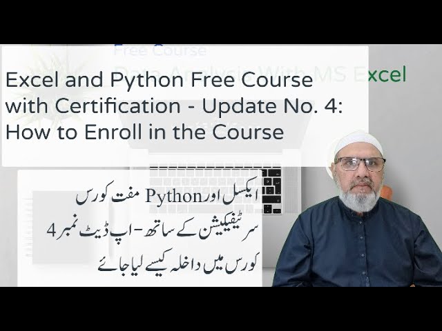 Excel and Python Free Course Update - How to enrol || In Urdu Language
