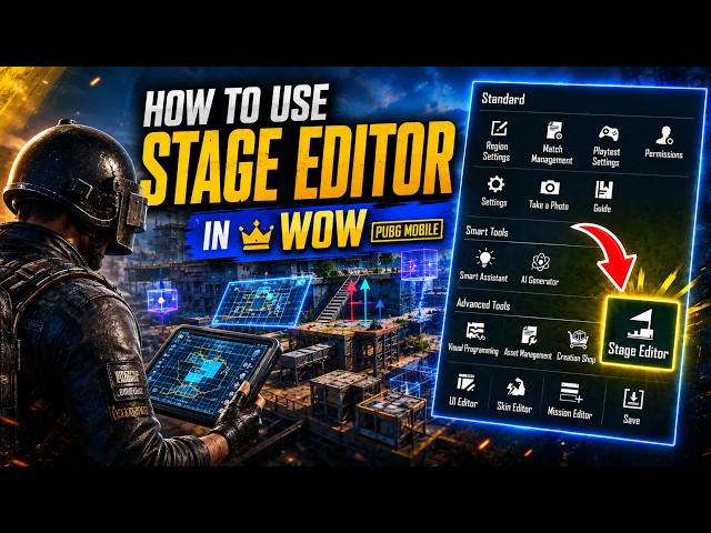 How to Use Stage Editor in  PUBG Mobile  | WOW 4.6 Multi-Stage Editor  Creation Contest .Easy Method