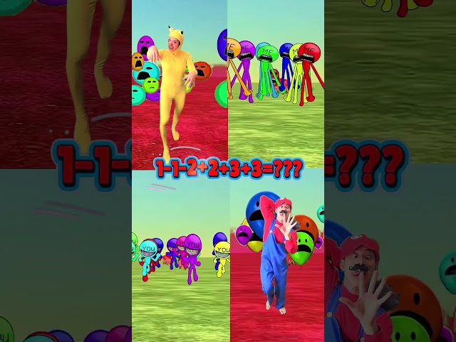 4 MANY YOU and Verity RUN vs Peta Peta Chickengun vs Mario Challenge #roblox #animation #mario