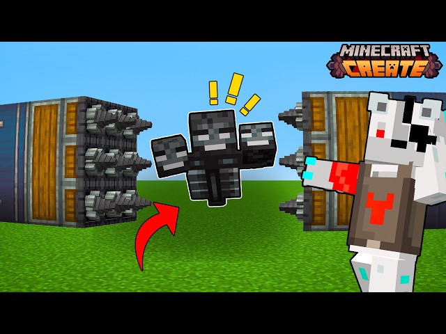 Minecraft Create Mod FULLY FUNCTIONAL WITHER TRAP! 💥 Build Tutorial