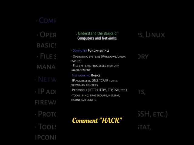 want to learn Hacking 🥵 (Beginner’s Roadmap) #hackingcourse #coding #hacker