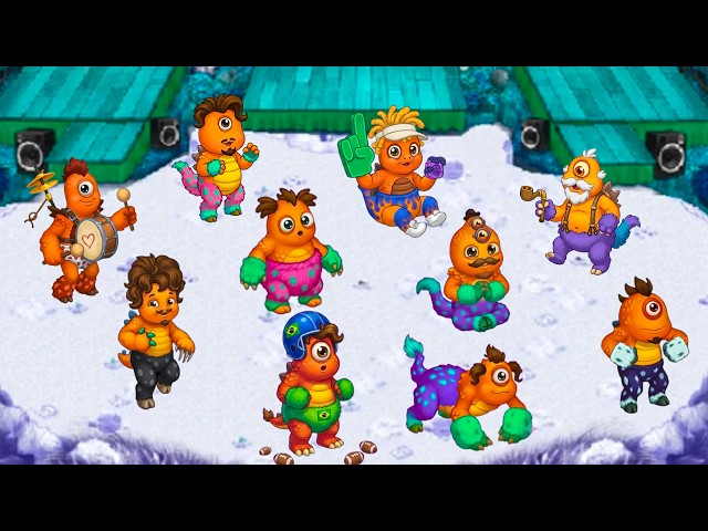 All Monsters on bbli$zard Island – Original Version vs continent ( NEW ) || My Singing Monster