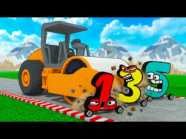 NUMBER LORE CARS vs ROLLER in Teardown
