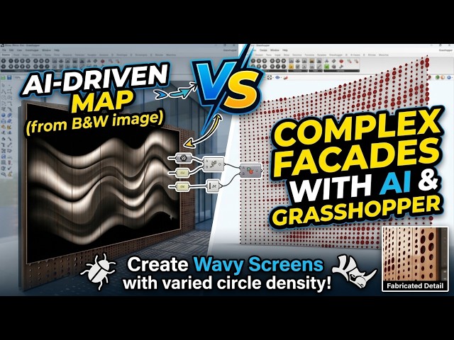 AI to Grasshopper Create Parametric Perforated Screens in SECONDS!