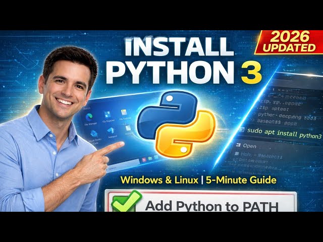 How to Install Python 3 on Windows & Linux (2026 Guide) | Python Setup for Beginners