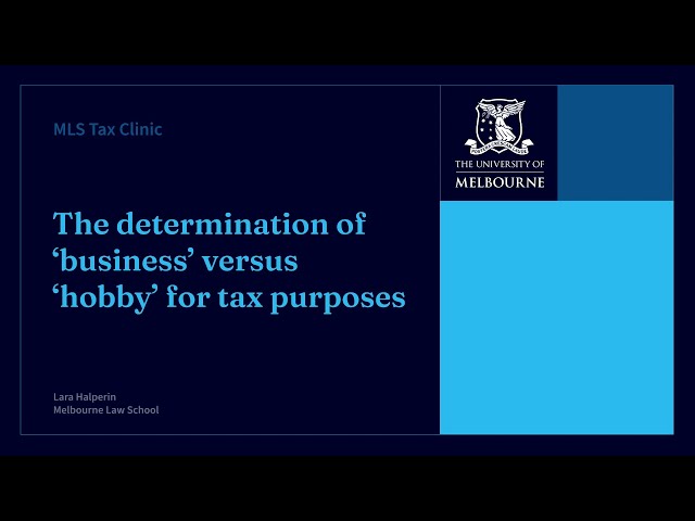 MLS Tax Clinic: Business vs Hobby Explainer