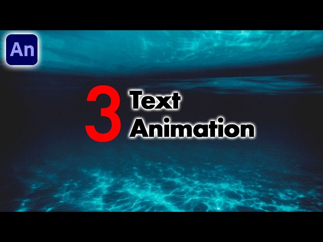 Three simple text animations in Adobe Animate