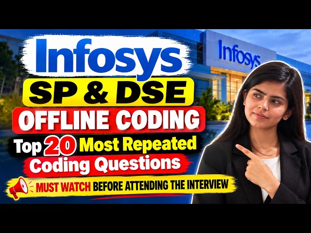 Infosys SP & DSE Offline Coding | Top 20 Most Repeated Coding Questions |Must Watch Before Interview