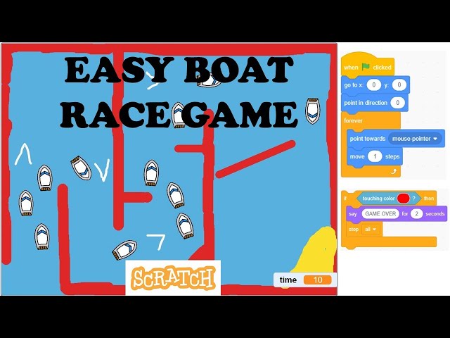 How To Code An EASY Boat Racing Game In Scratch | Step-By-Step Tutorial
