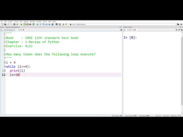Solved Ex 4d || Chapter 1: Review of Python || CBSE 12th Standard