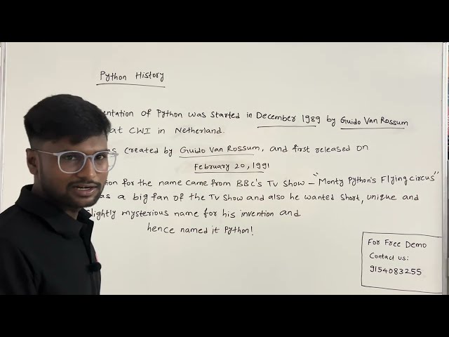 History of Python | Telugu