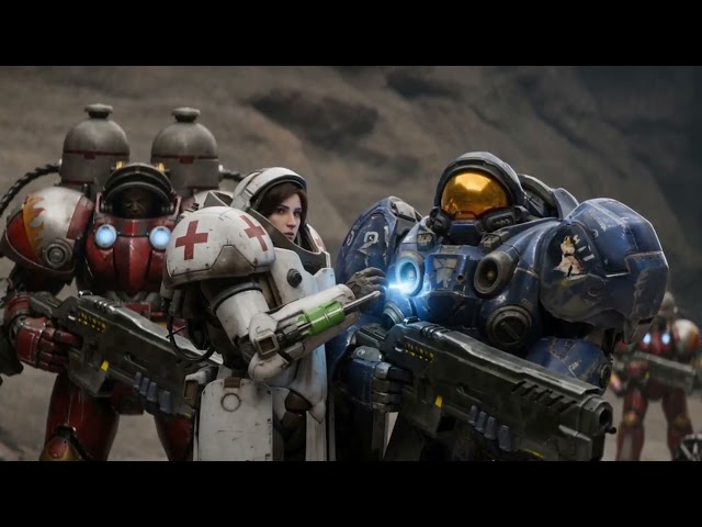 StarCraft Cinematic – Terran Bionic Soldiers + SCV Battle Edition