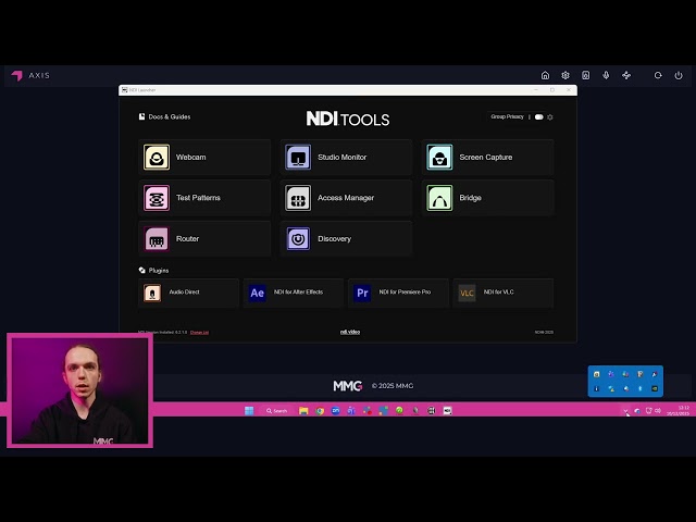 NDI Webcam - Walkthrough, Tutorial for the NDI Webcam in NDI TOOLS