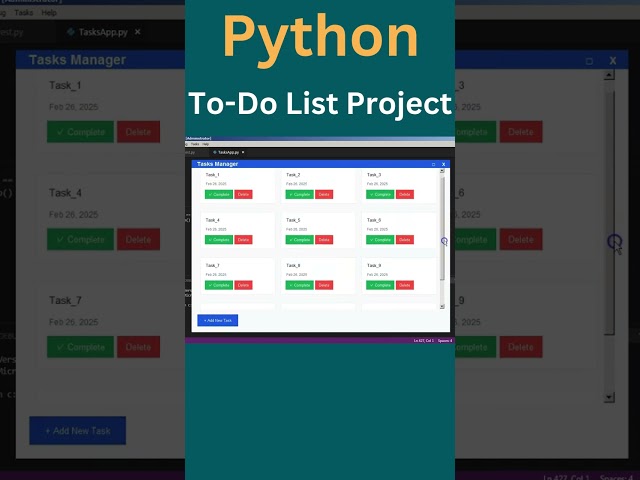 python to do list project | #shorts #python #programming