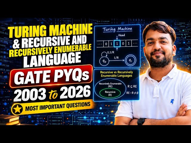 Part 9 | TURING LANGUAGE | RECURSIVE AND RECURSIVE ENUMERABLE LANGUAGE  | GATE PYQs | GATE 2027