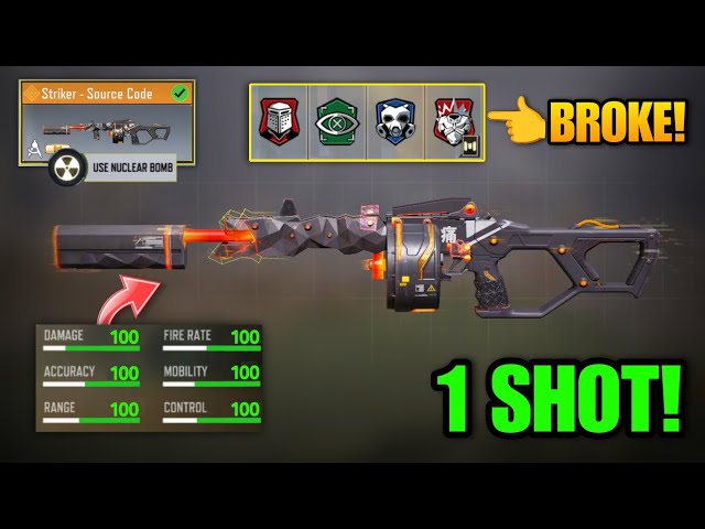 STRIKER "1 TAP" GUNSMITH BUILD | Best STRIKER Gunsmith Loadout | Season 11 COD Mobile