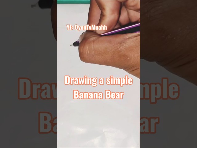 drawing a simple Banana Bear ✍️🍌🦭 #art #drawing #shorts #trending